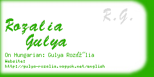 rozalia gulya business card